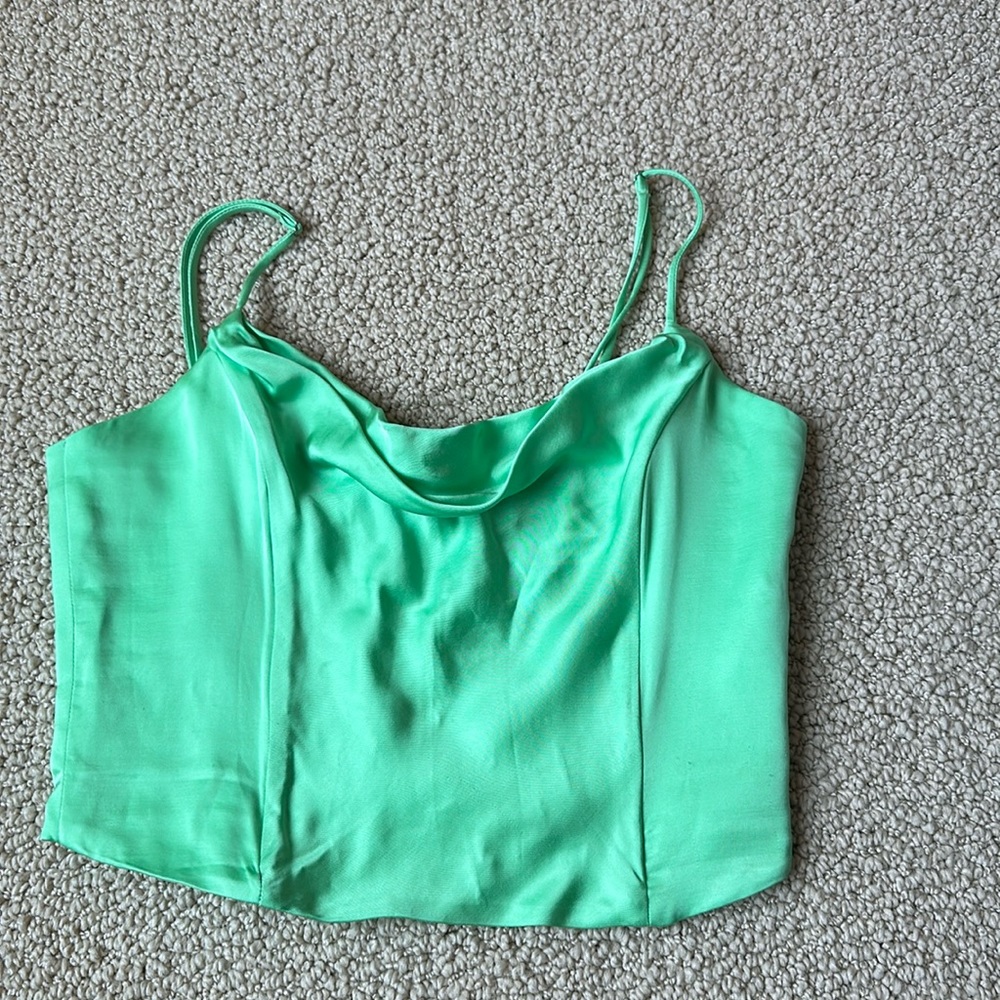 Zara corset Cowl Neck Top